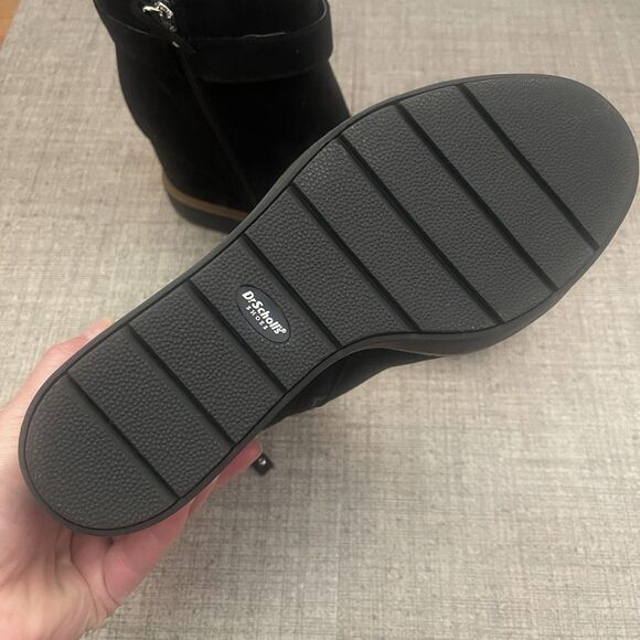 DR. SCHOLL’S Jacinda Ankle Booties Size 9 Black NEW Casual Comfort Fall Wedge - Picture 5 of 8